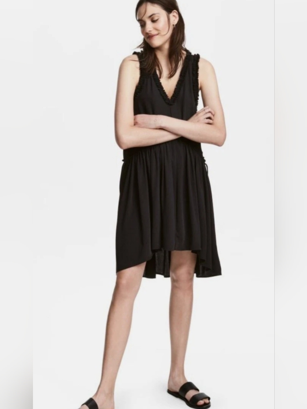 H&M Evening Black Asymmetrical Dress